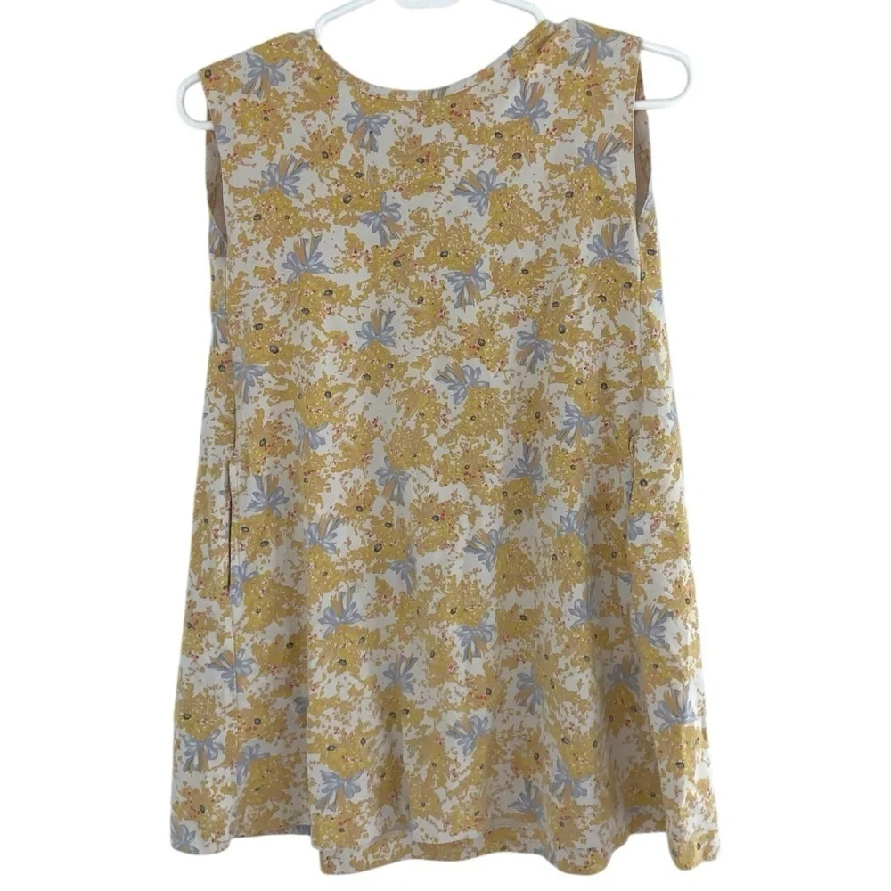 Uniqlo Kids Floral Bow Sleeveless Tunic Dress With Pockets